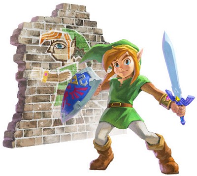 Link merges into a wall