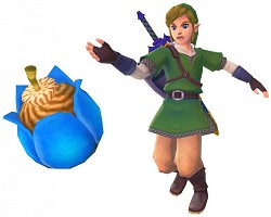 Link throwing a bomb