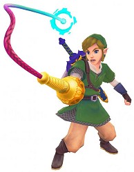 Link using the whip
