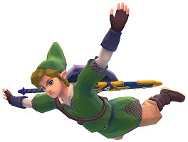 Link is flying