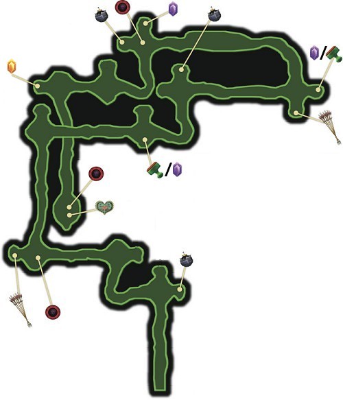 Map Lake Hylia's cave