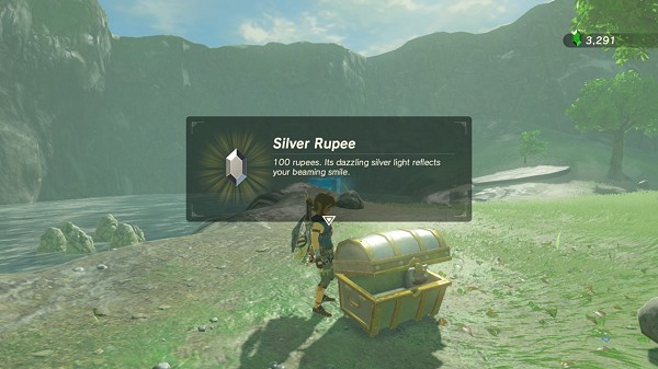 silver rupee to get out of the water Breath of the Wild