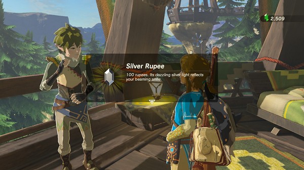 a silver rupee at Rito Village Breath of the Wild