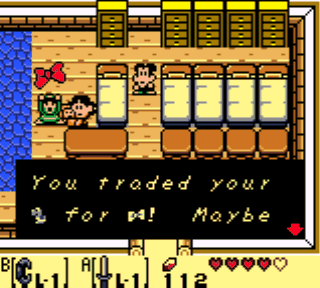 ribbon in the trading sequence in Link's Awakening