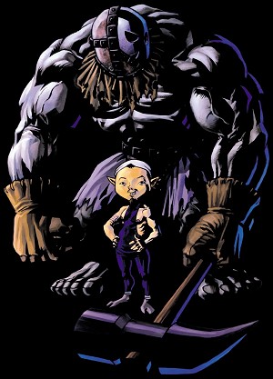 The blacksmith and his assistant
