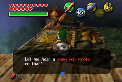 The scarecrow knows 2 songs and can learn one