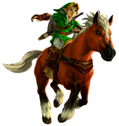 Link and his horse dans Ocarina of Time