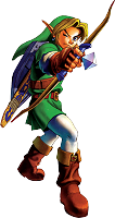 Link aiming with his bow Ocarina of Time