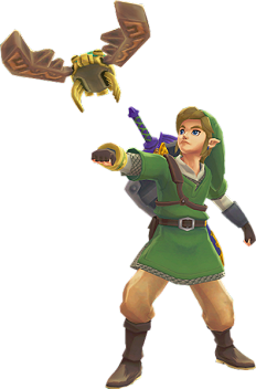 Link is fighting in Skyward Sword