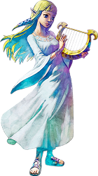 Zelda with her harp
