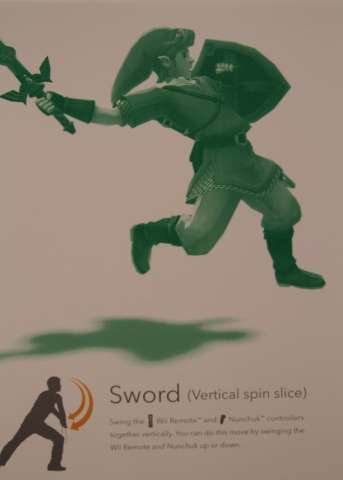 Link's sword strikes in Skyward Sword Link's sword strikes in Skyward Sword