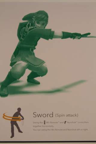 Link's sword strikes in Skyward Sword