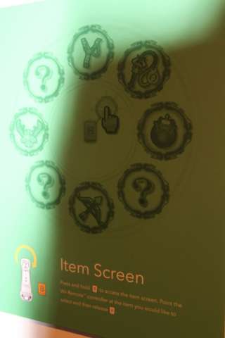 Item screen Link's equipment in Skyward Sword