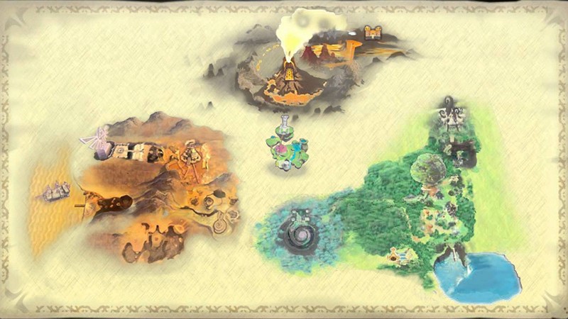 map of the surface Skyward Sword