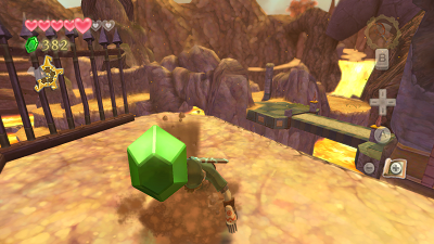 Digging up a rupee in Skyward Sword