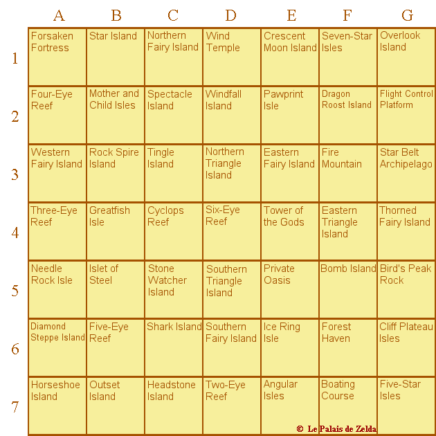 Wind Waker Sea Chart